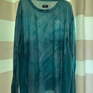 Stylish Teal Long Sleeve Blouse